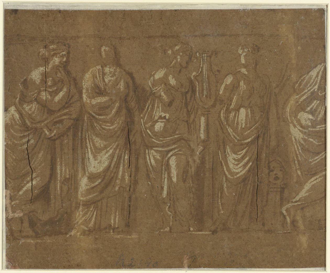 Reihe von Musen von Polidoro da Caravaggio (possibly)