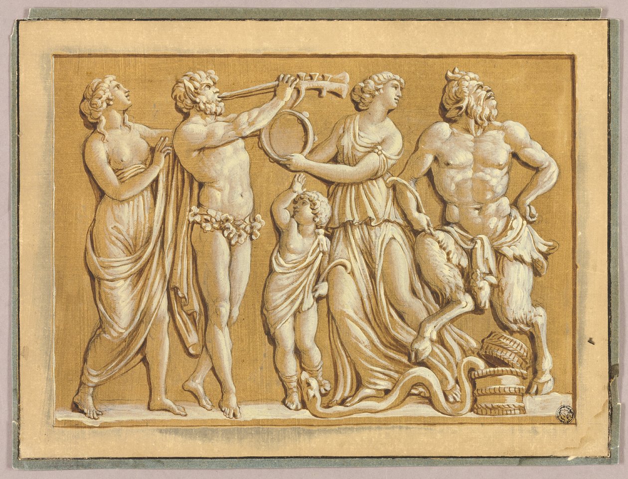 Satyr, Faun und Nymphen von Polidoro da Caravaggio