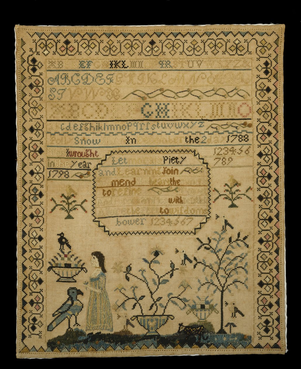 Stickmustertuch, 1798 von Polly Snow
