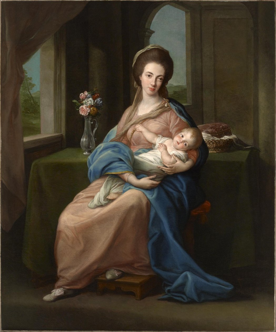 Die Marchioness of Headfort mit ihrer Tochter Mary von Pompeo Girolamo Batoni
