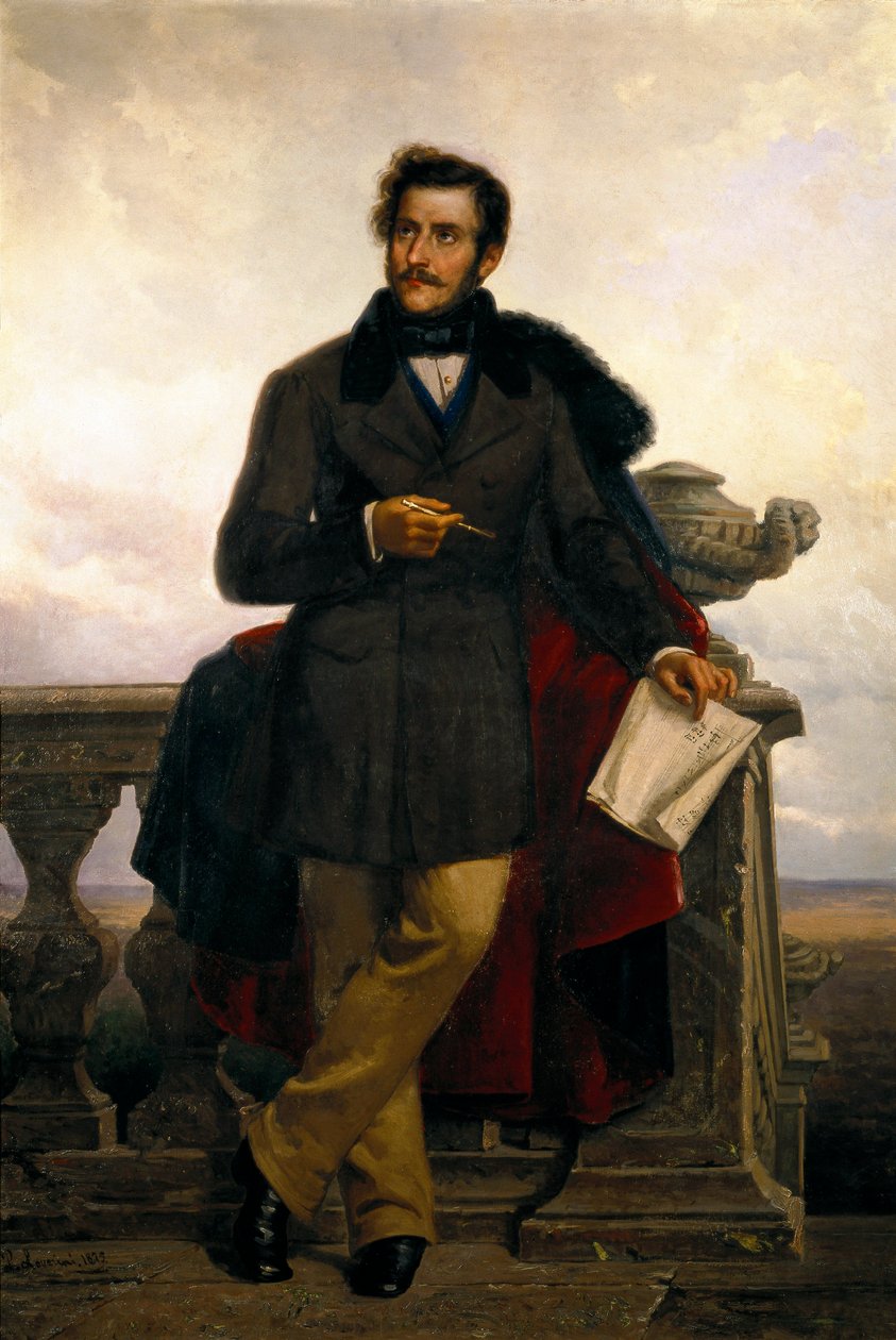 Porträt von Gaetano Donizetti von Ponziano Loverini