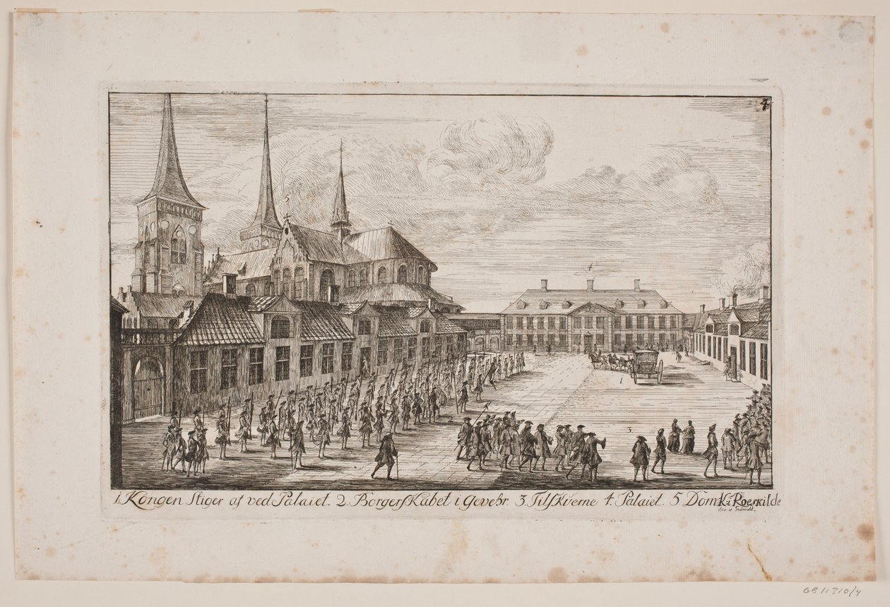 Domkirchplatz in Roskilde von Poul Isac Grønvold