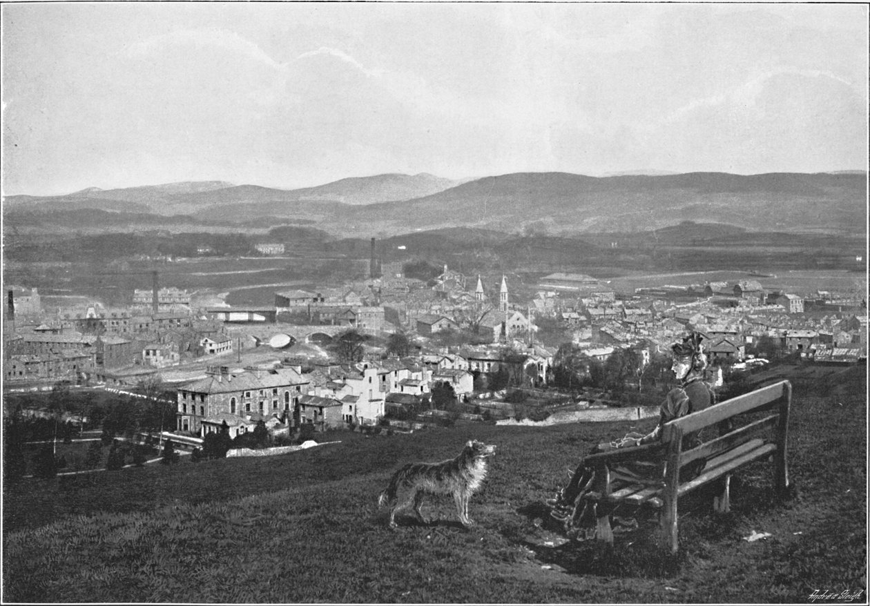 Kendal, vom Schloss aus, ca. 1896 von Poulton and Co