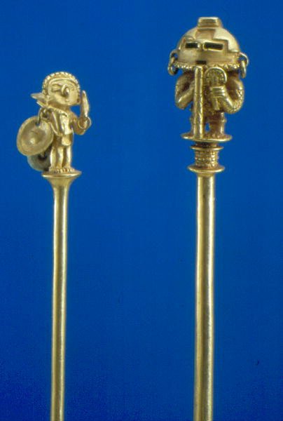 Frühe Calima-Kalklöffel (gegossenes Gold) von Pre Columbian Pre Columbian