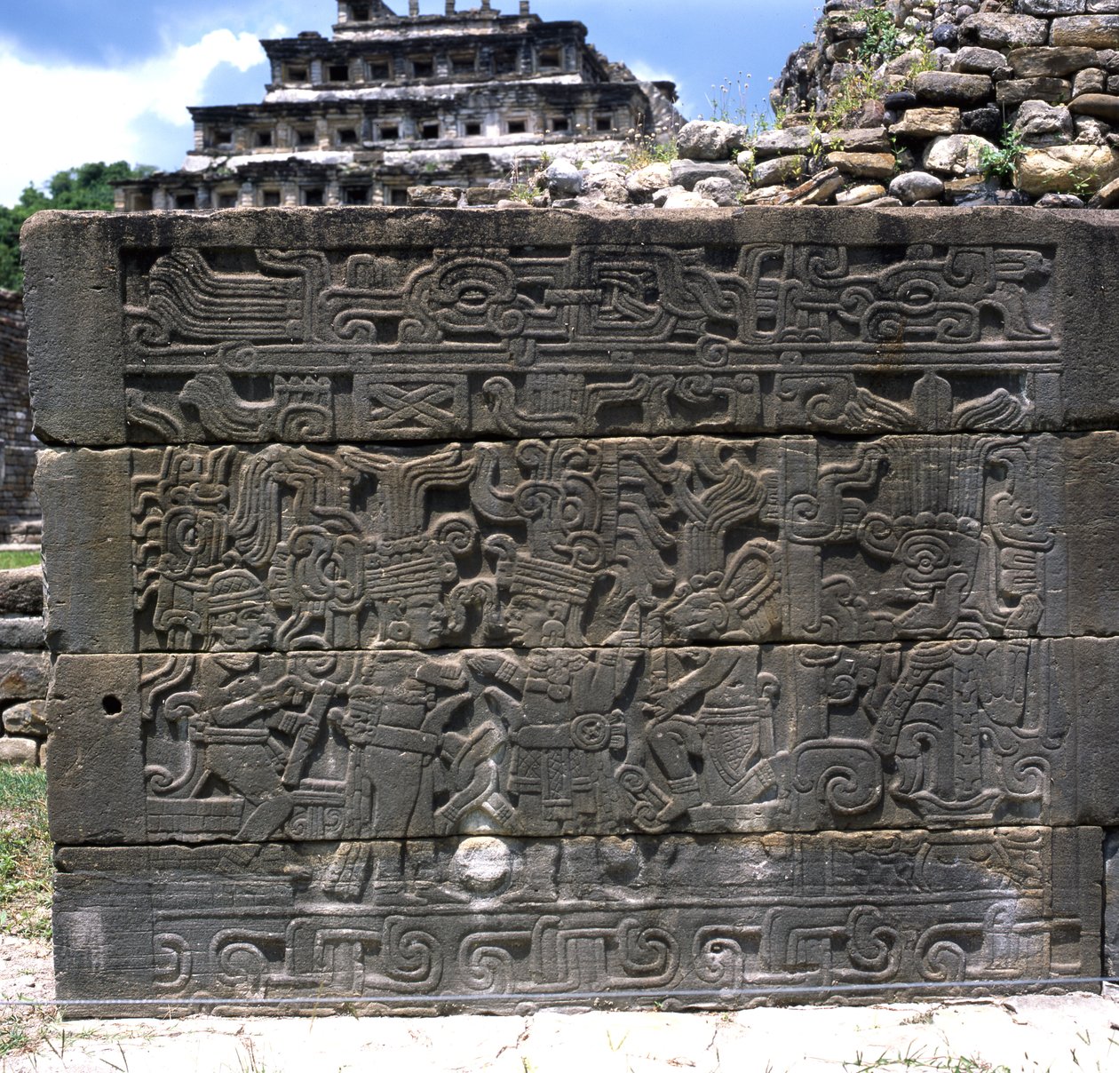 Nordwestliches Relief, Totonac, Nordwand, Südlicher Ballspielplatz, Spätklassische Periode von Pre Columbian