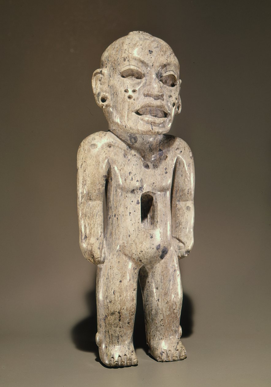 Statuette, die eine stehende menschliche Figur darstellt, Teotihuacan-Stil, aus Puebla, Mexiko von Pre Columbian Pre Columbian