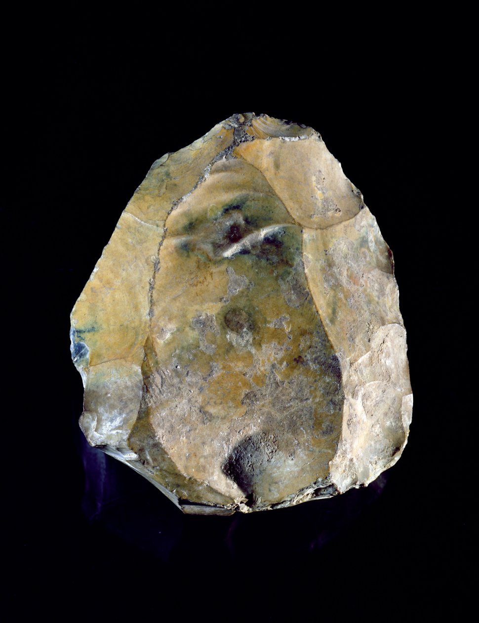 Kernstein, verwendet zur Werkzeugherstellung, ca. 250000 v. Chr. (Feuerstein) von Prehistoric