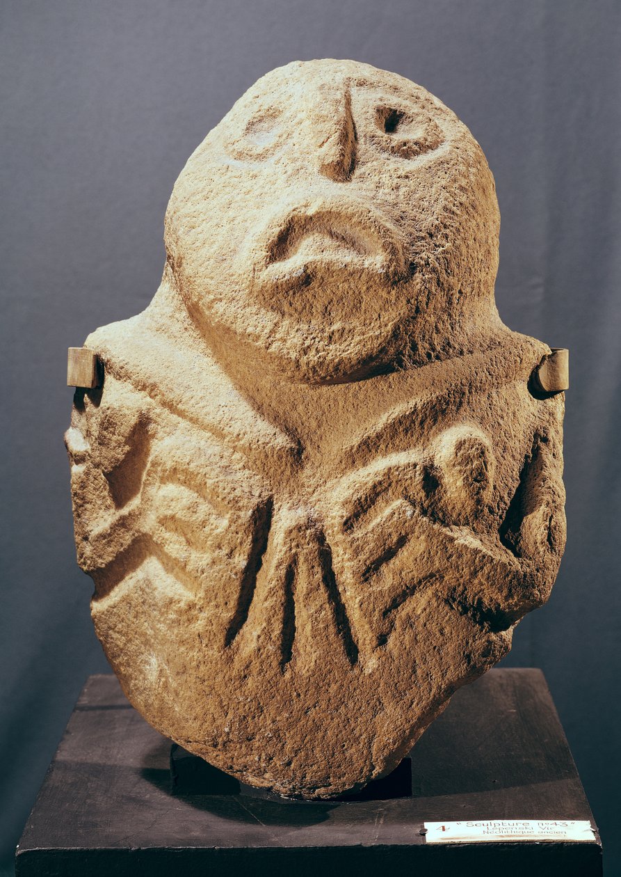 Skulptur Nr. 43, aus Lepenski Vir, Jugoslawien, um 6000 v. Chr. von Prehistoric