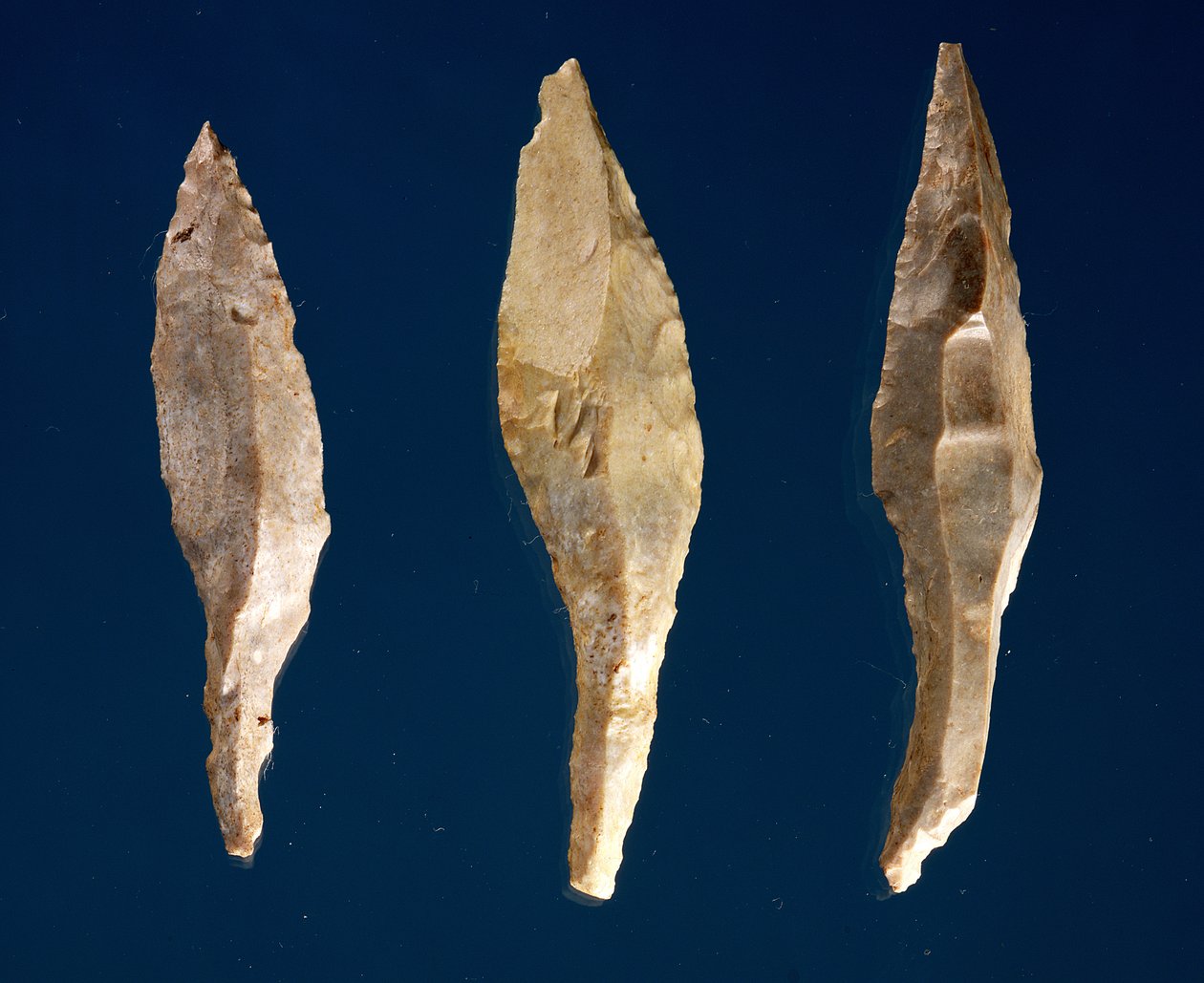 Drei Pfeilspitzen (Feuerstein) von Prehistoric
