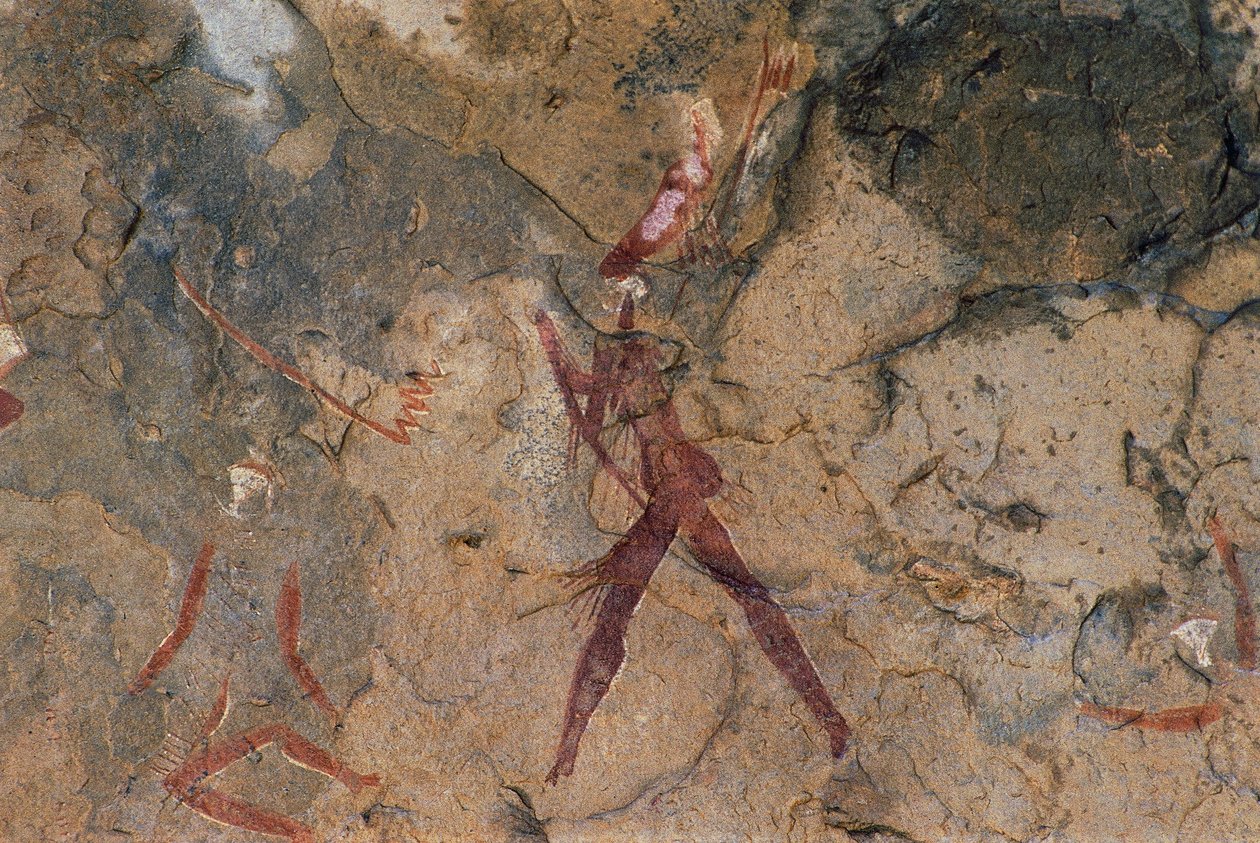 Menschliche Figur (Höhlenmalerei) von Prehistoric Prehistoric