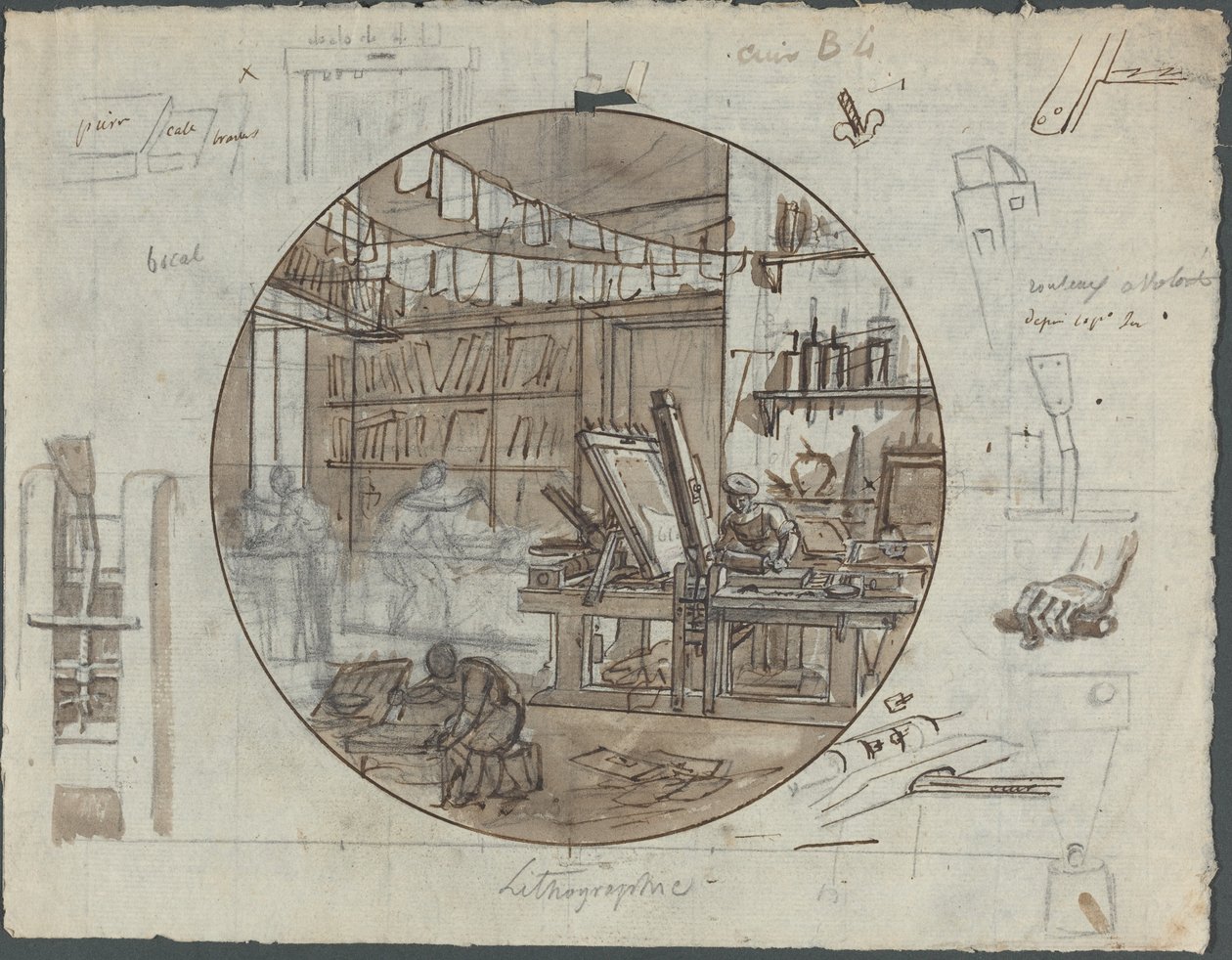 Lithographiewerkstatt von Probably French 19th Century