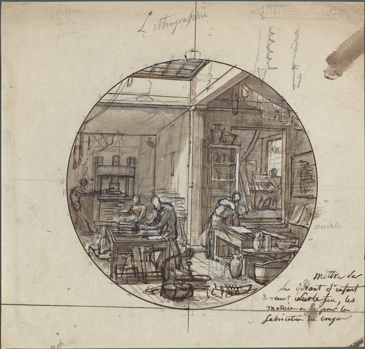 Lithografische Werkstatt von Probably French 19th Century