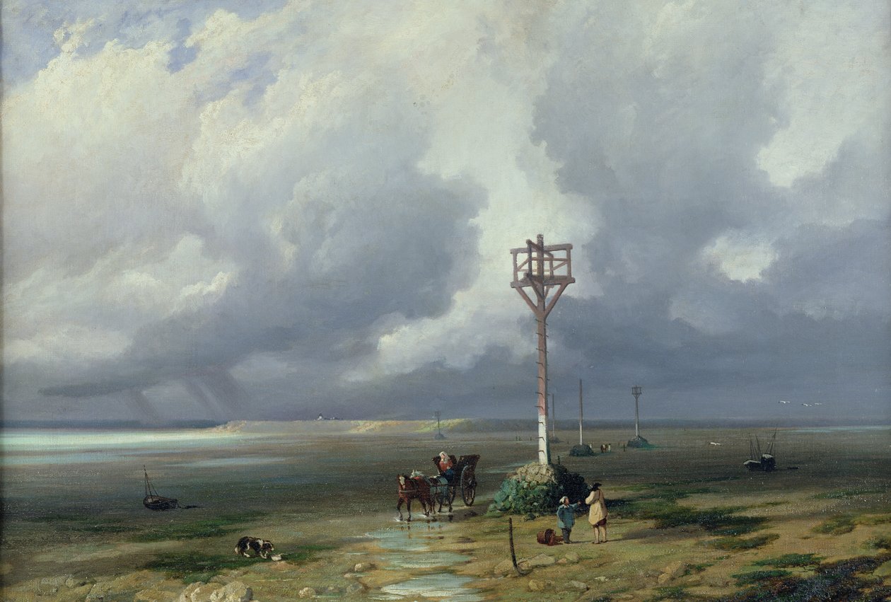 Der Passage du Gois bei Noirmoutier, 1859 von Prosper Barbot