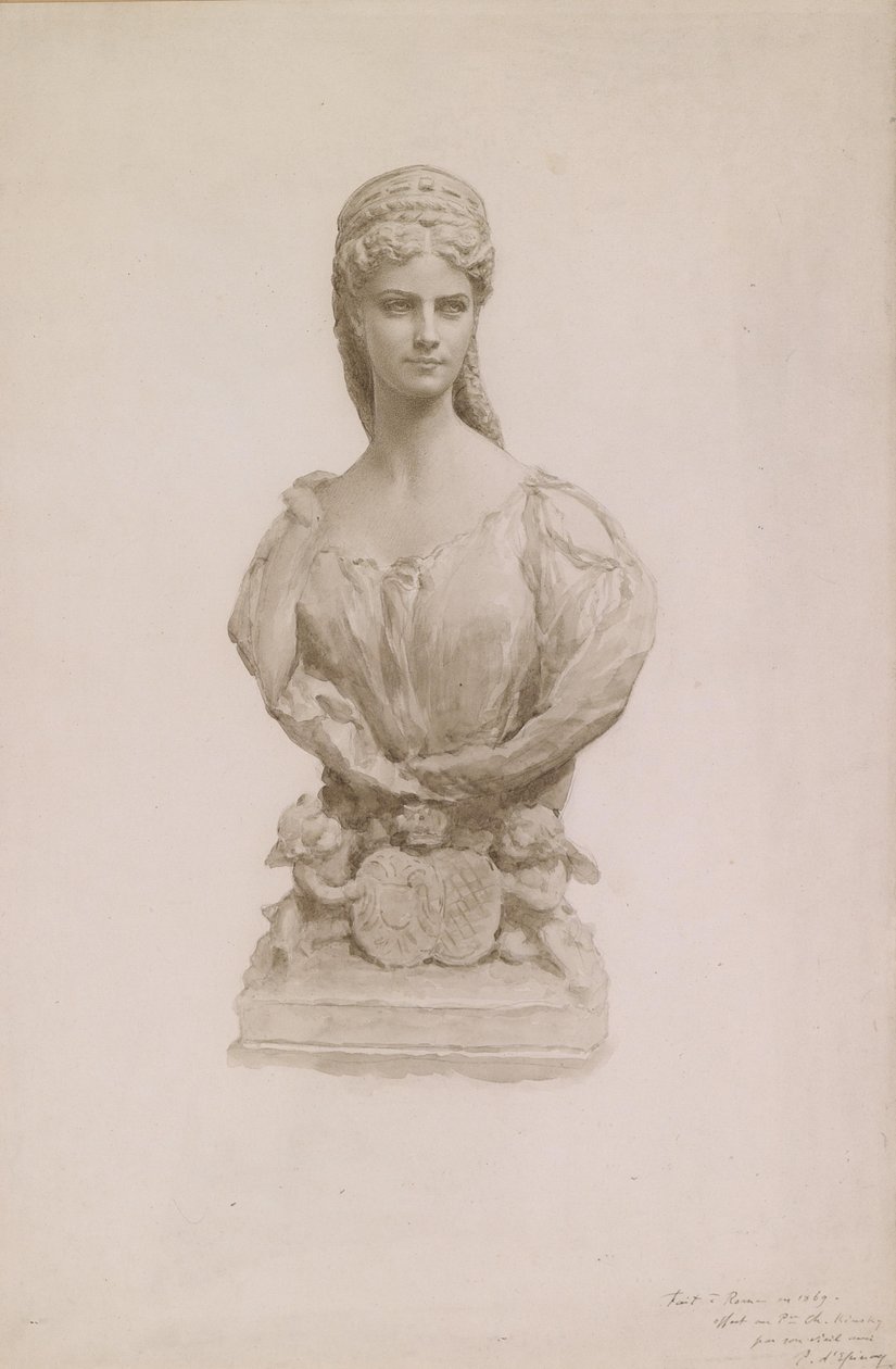 Porträtbüste der Kaiserin Elisabeth von Österreich von Prosper d