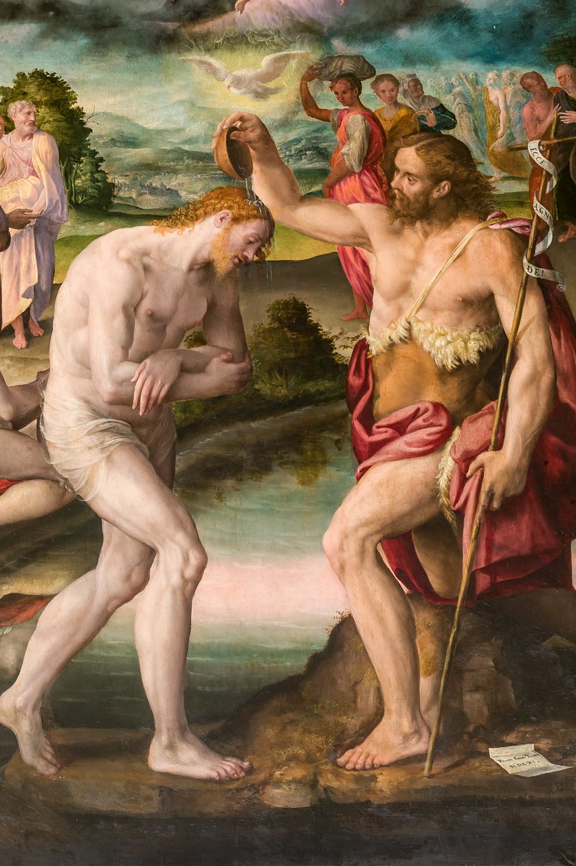 Die Taufe Christi durch Johannes von Prospero Fontana