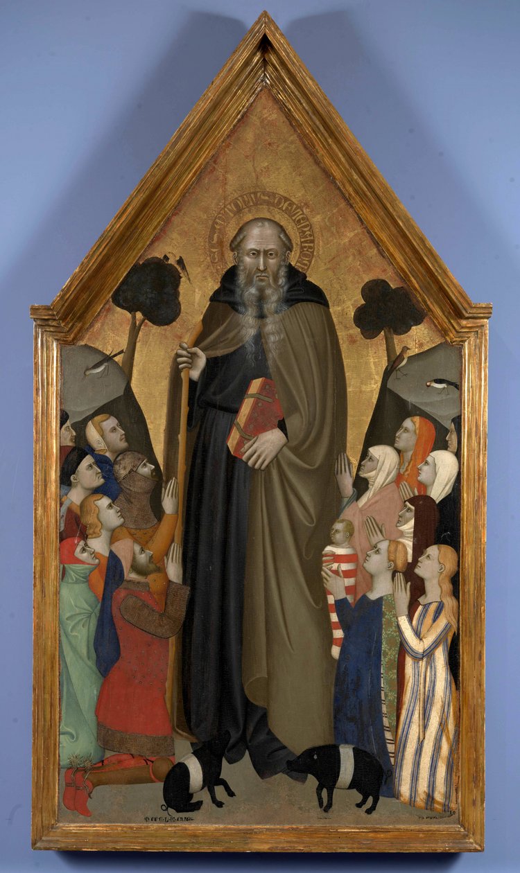 Puccio di Simone. Heiliger Antonius - Abt. 1353, Fabriano, Pinacoteca Civica von Puccio di Simone