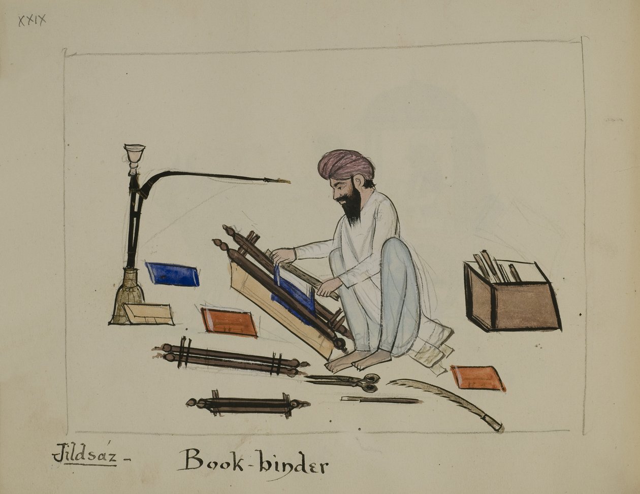 Ein Buchbinder von Punjabi School