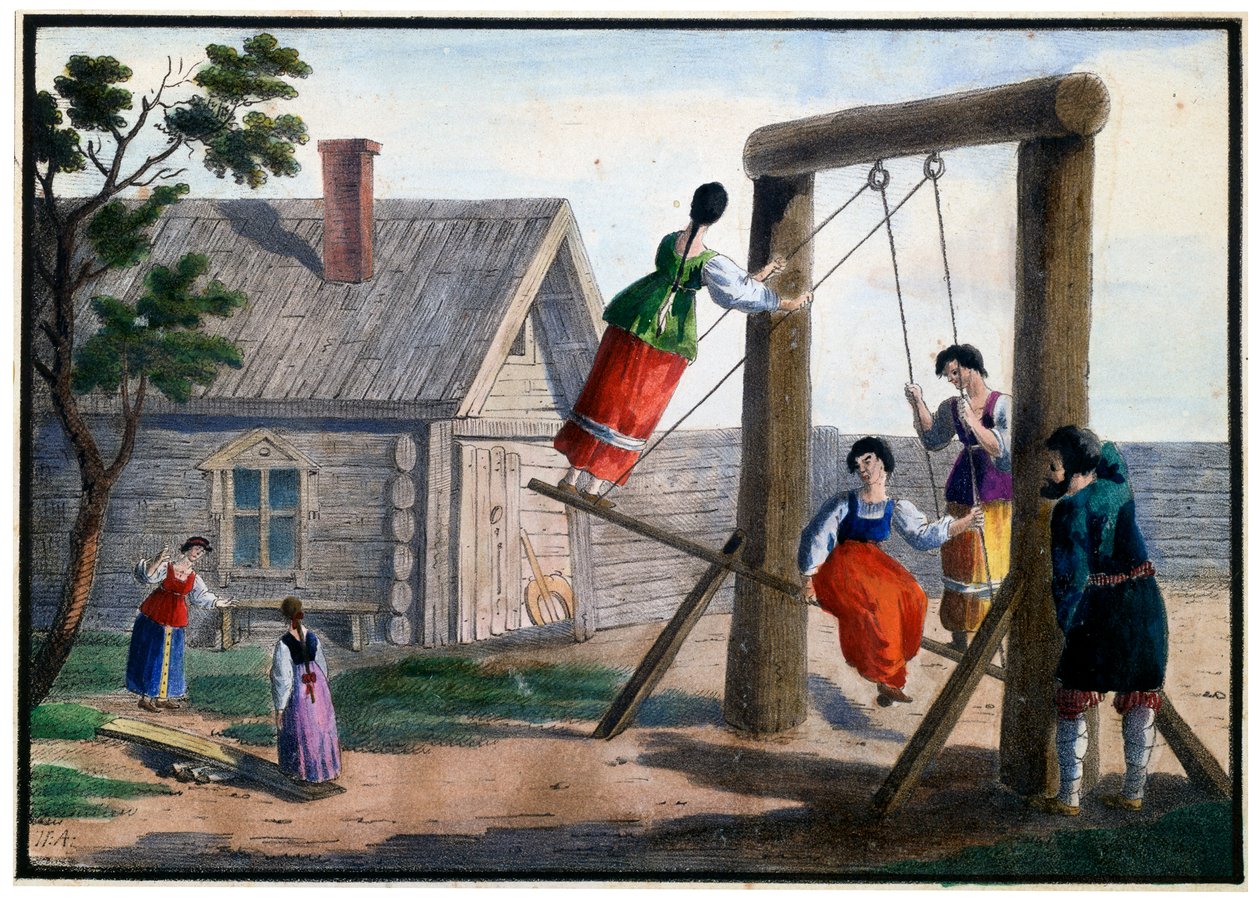 Ländliche Vergnügungen, 1825 von Pyotr Alexandrov