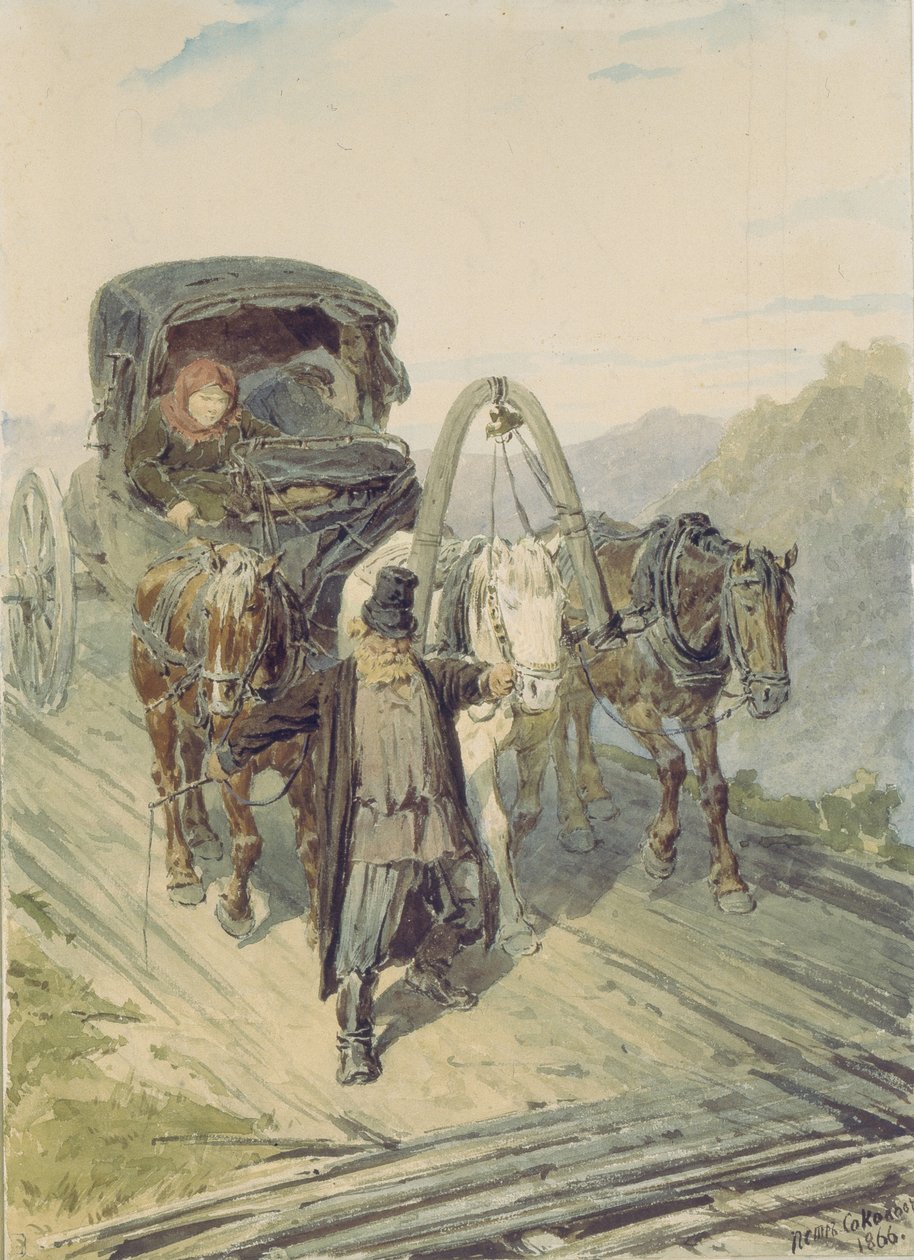 Troika, 1866 von Pyotr Petrovich Sokolov