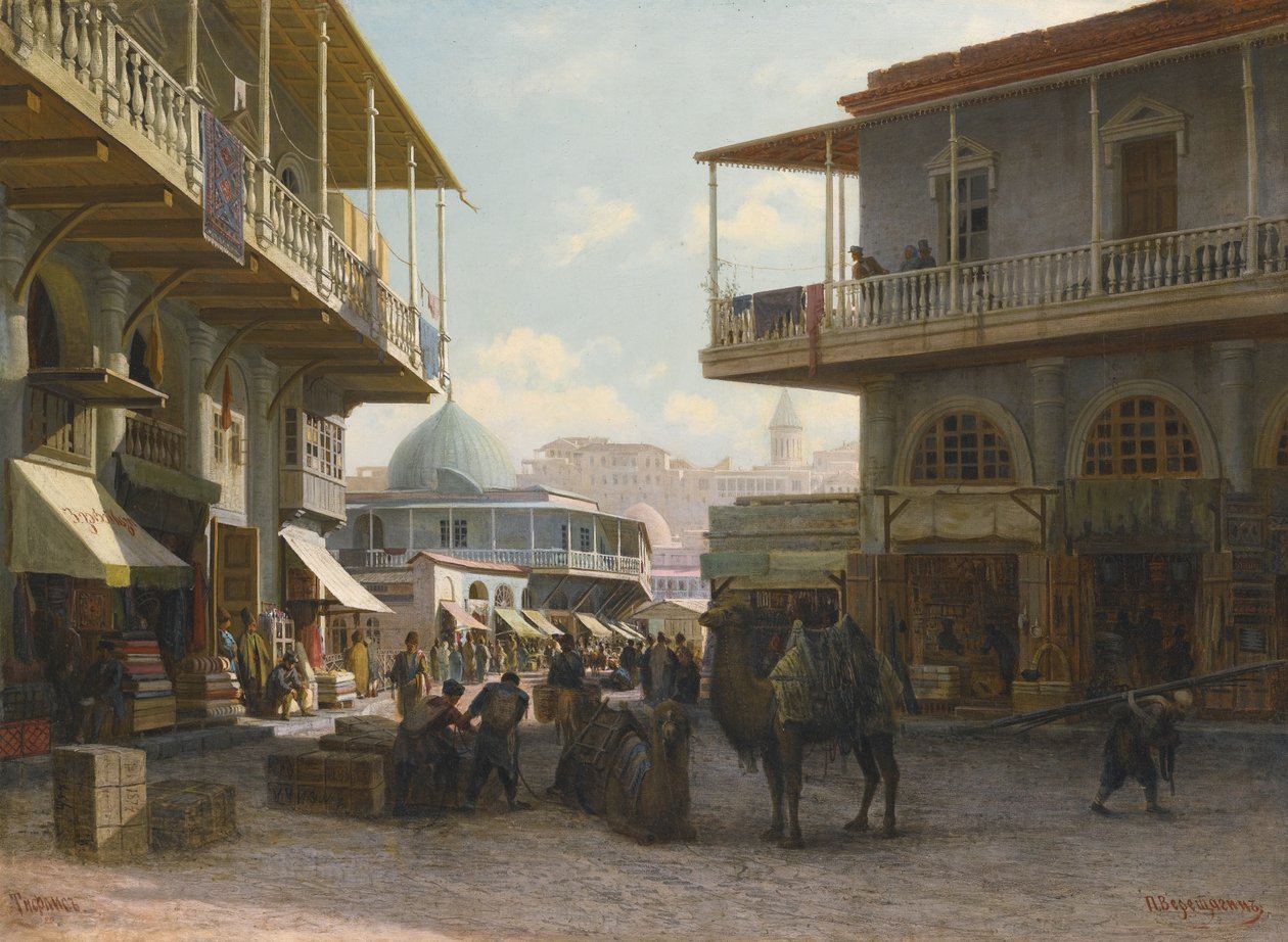 Blick auf Tiflis, 1874 von Pjotr ​​​​Petrowitsch Wereschtschagin
