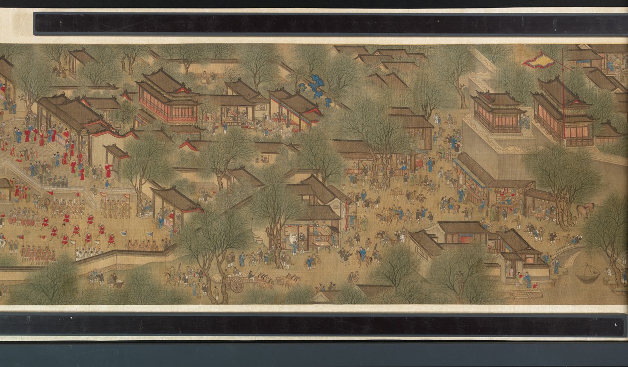 Frühlingsfest am Fluss von Qing Dynasty Chinese School