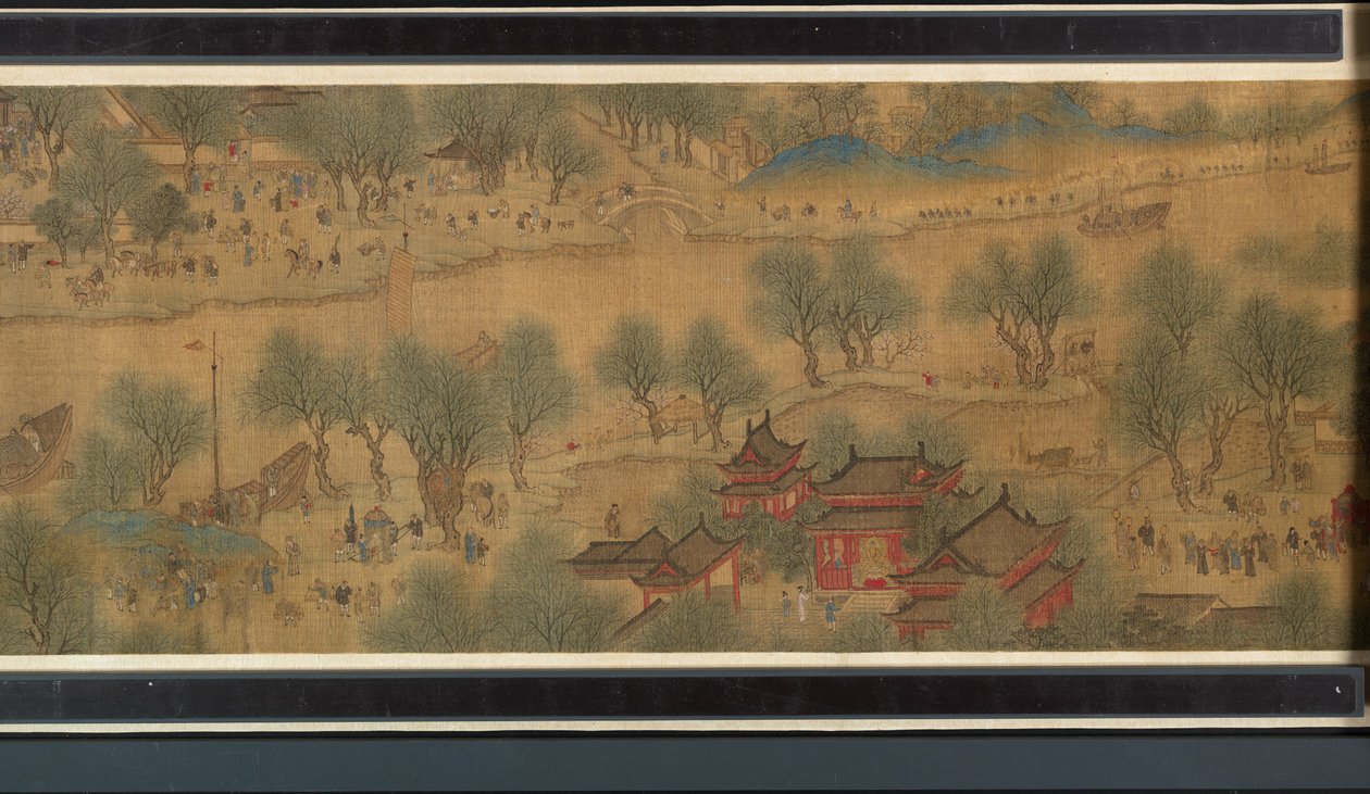 Frühlingsfest am Fluss von Qing Dynasty Chinese School