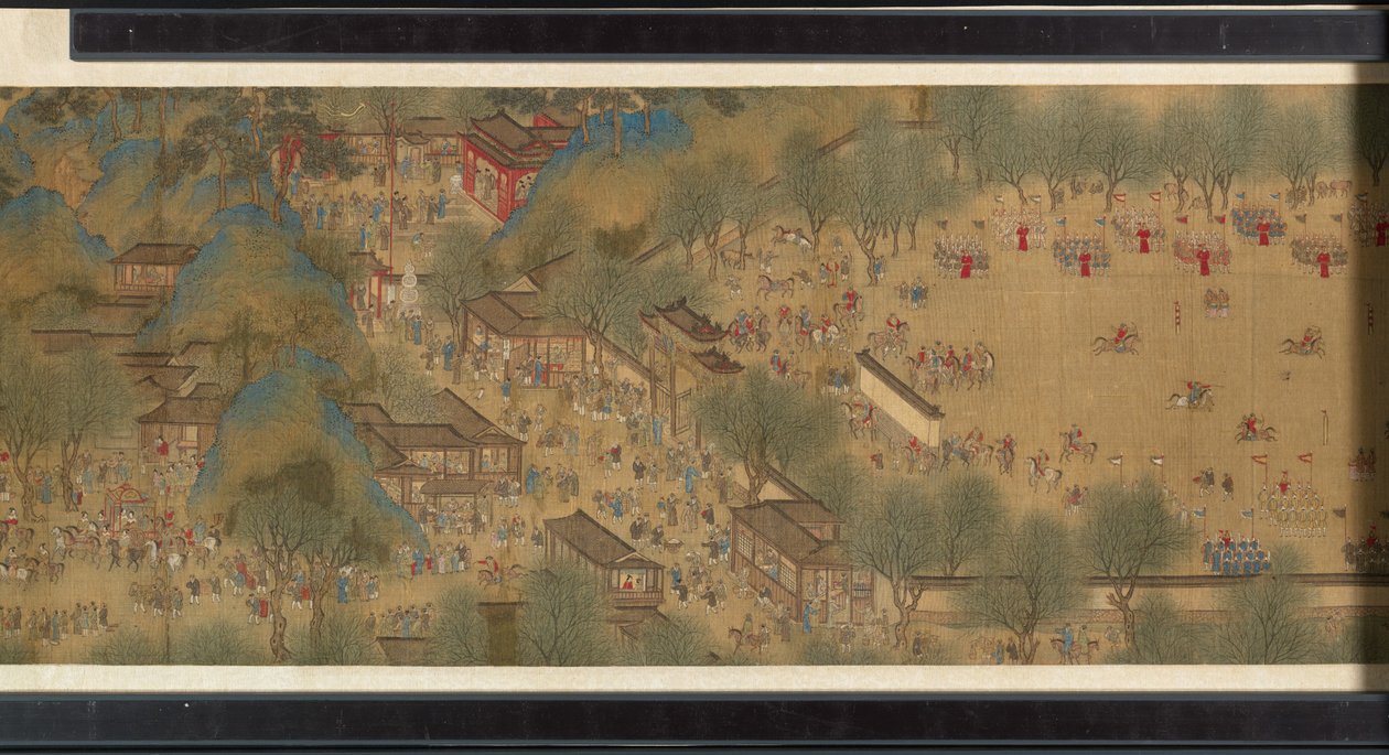 Frühlingsfest am Fluss von Qing Dynasty Chinese School
