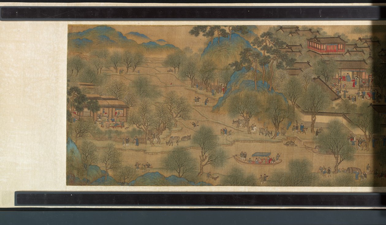 Frühlingsfest am Fluss von Qing Dynasty Chinese School