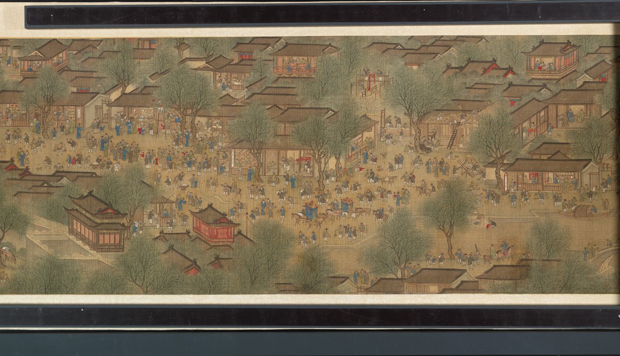 Frühlingsfest am Fluss von Qing Dynasty Chinese School