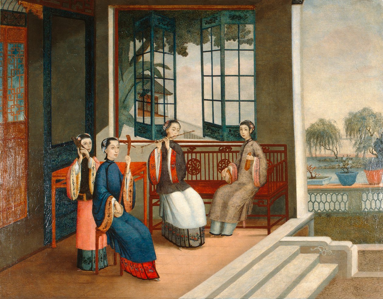 Musiker von Qing Dynasty Chinese School