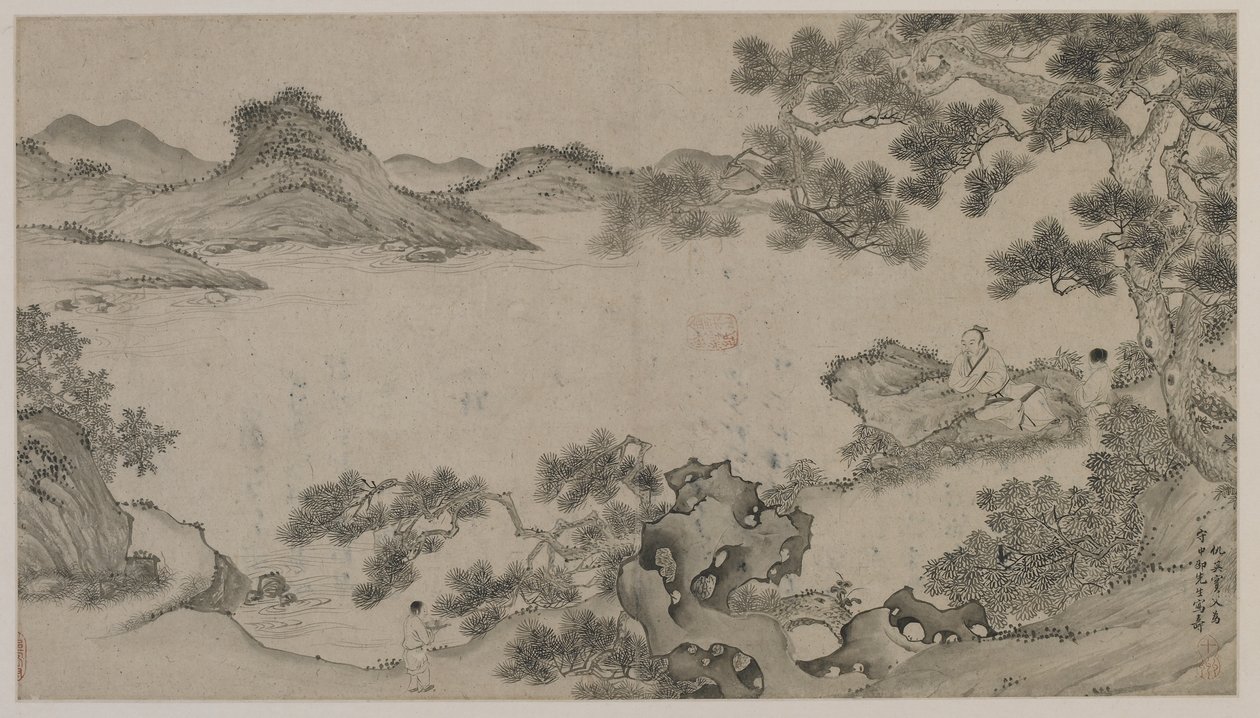 Flusslandschaft von Qing Dynasty Chinese School