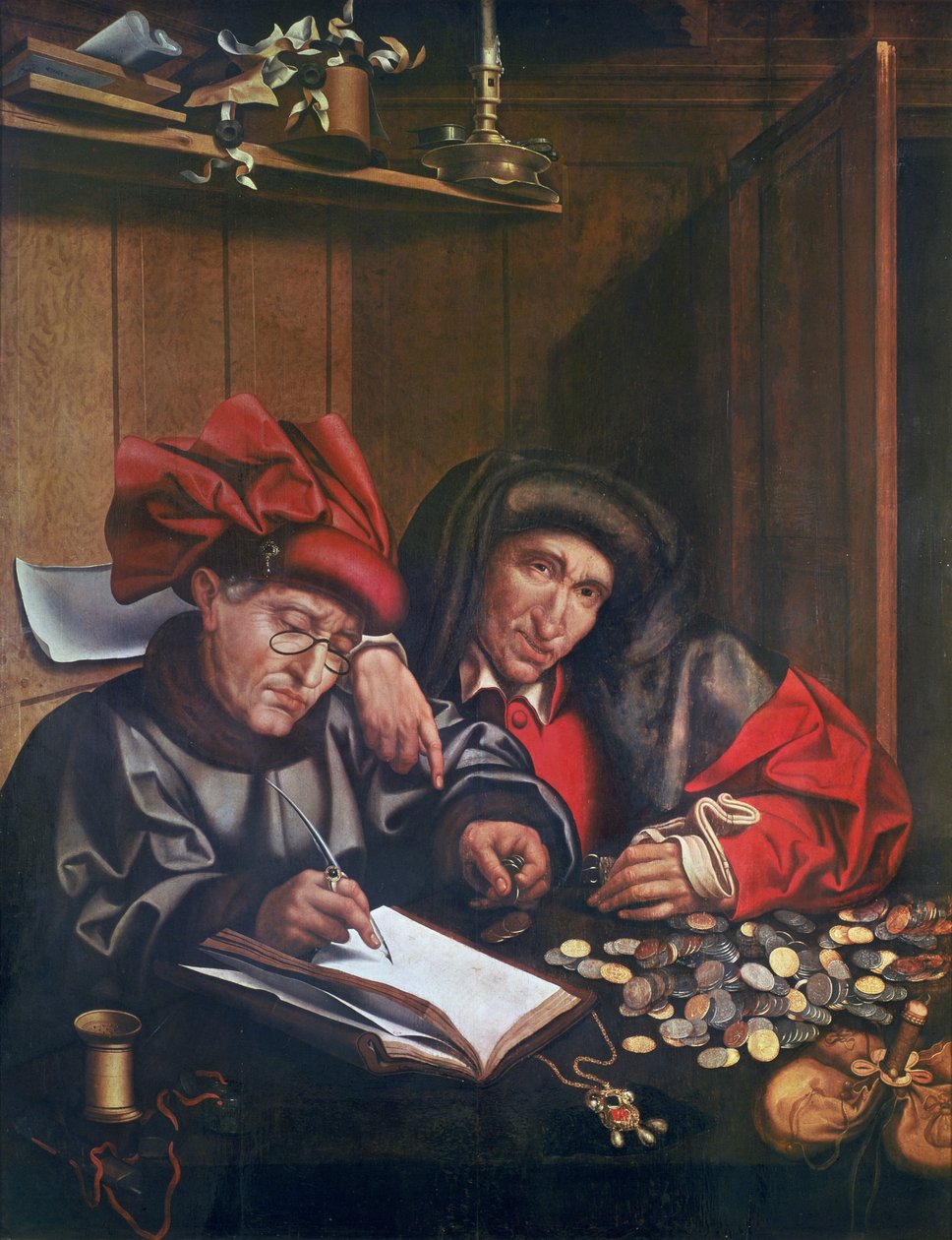 Die Geldwechsler, ca. 1530 von Quentin Massys or Metsys