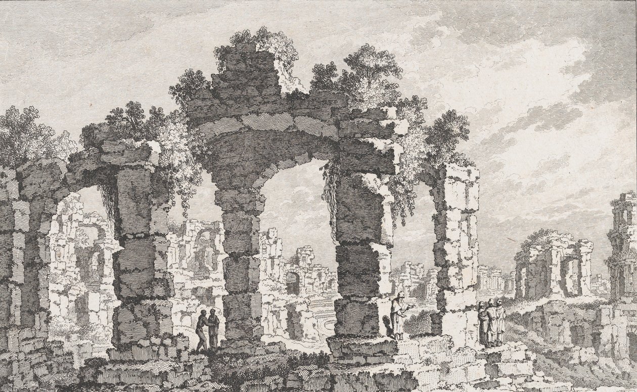 Ruinen von Cumae, 18. Jahrhundert von Quentin Pierre Chedel