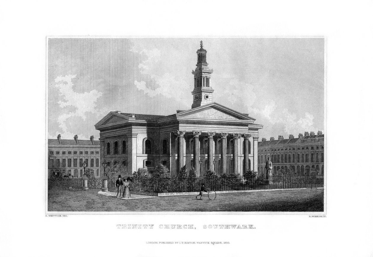 Trinity Church, Southwark, London von R. Winkles