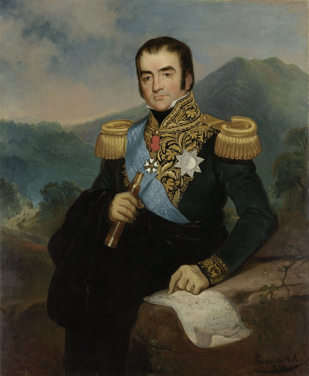 Posthumes Porträt von Herman Willem Daendels von Raden Saleh