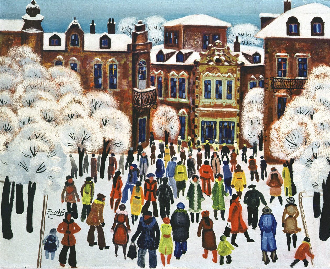 Wintertag in der Stadt, 1975 von Radi Nedelchev
