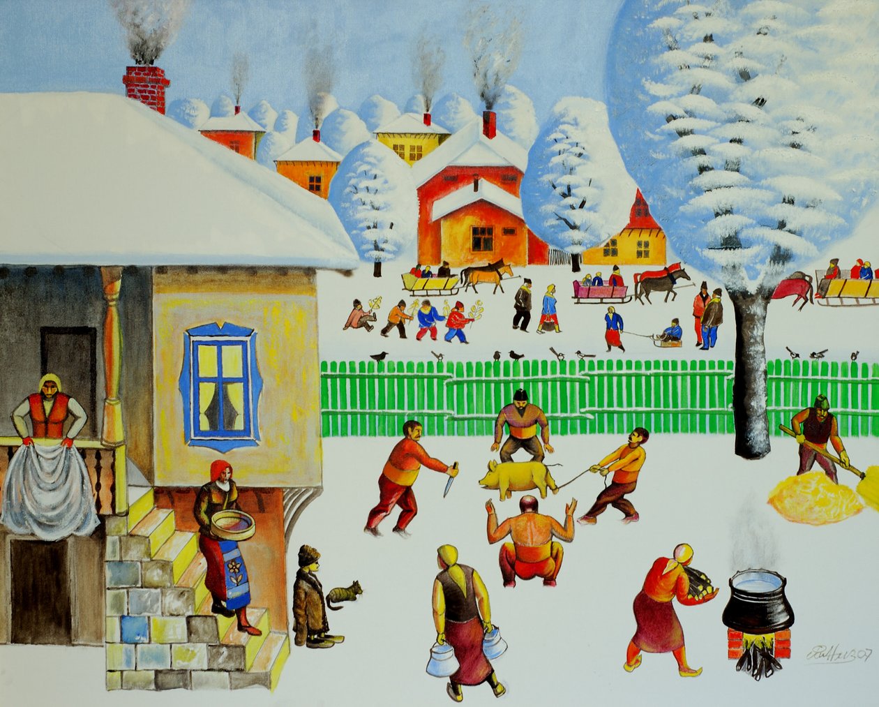 Am Weihnachtsbaum, 2006 von Radi Nedelchev
