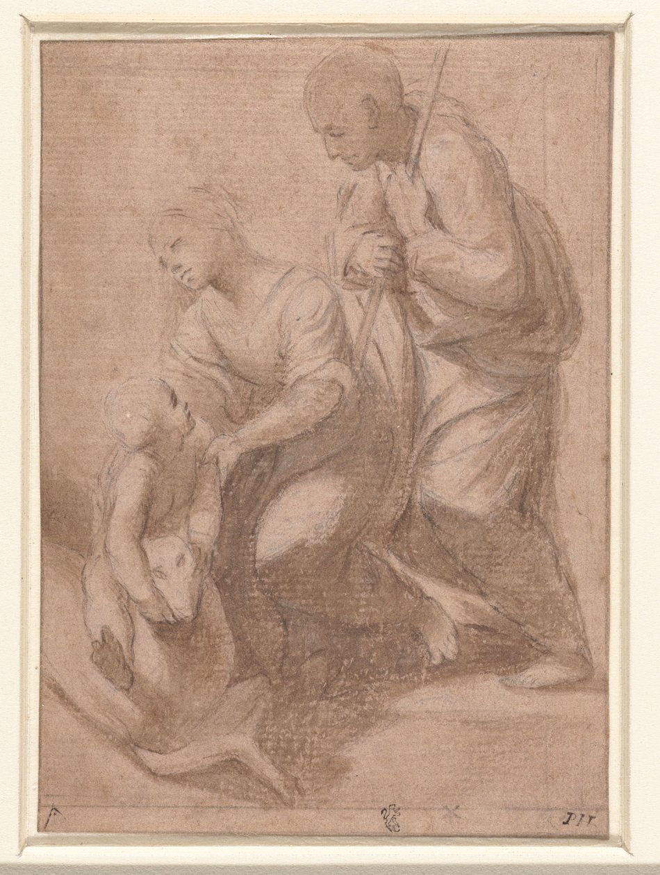 Heilige Familie mit einem Lamm von Rafaël
