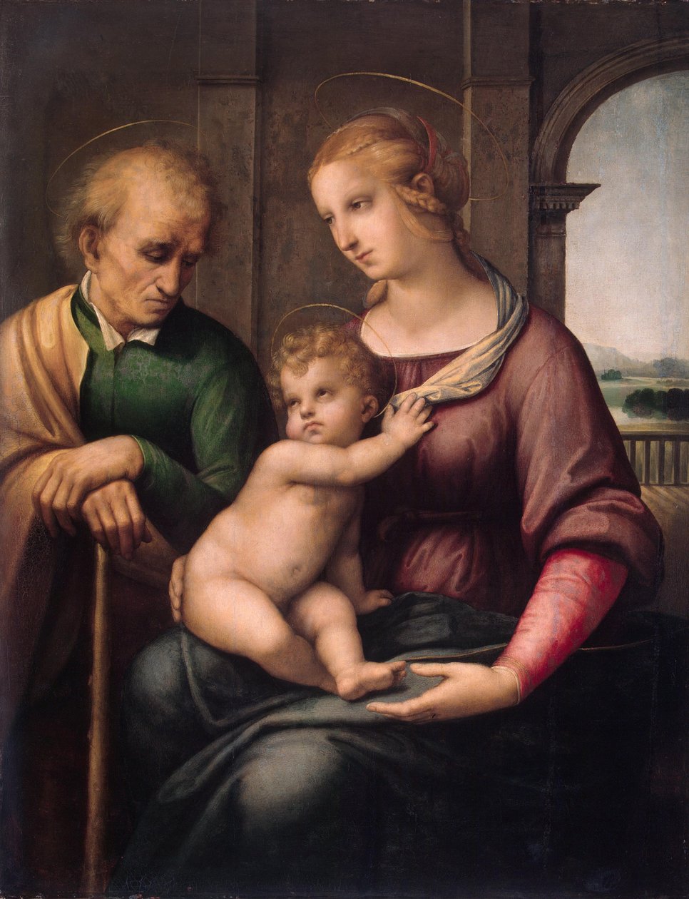 Madonna mit bartlosem Josef von Raffaello Sanzio Raphael