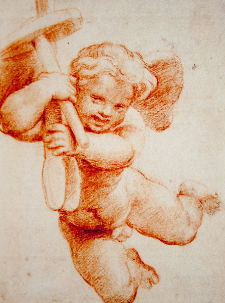 Putto mit den Attributen des Vulkan von Raffaello Sanzio Raphael