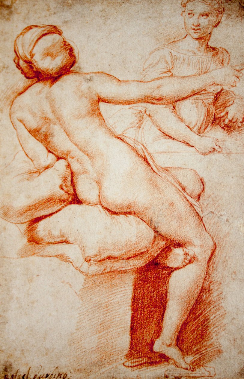 Studie für zwei weibliche Figuren von Raffaello Sanzio Raphael