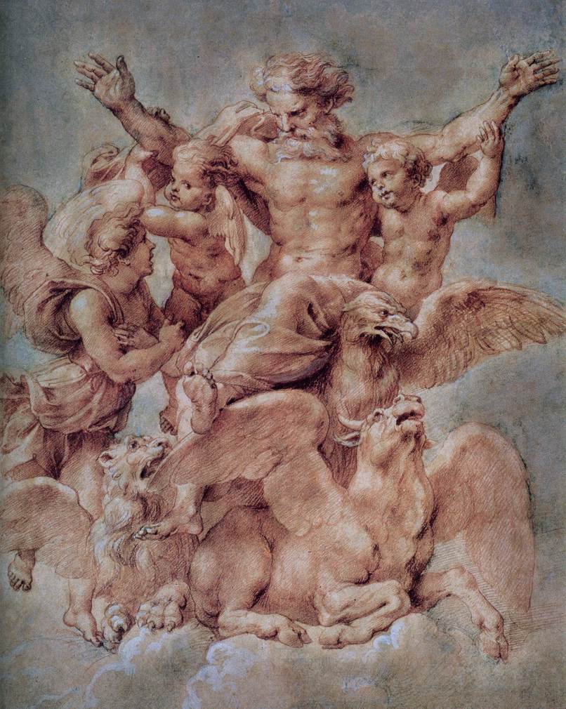 Vision des Ezechiel von Raffaello Sanzio Raphael