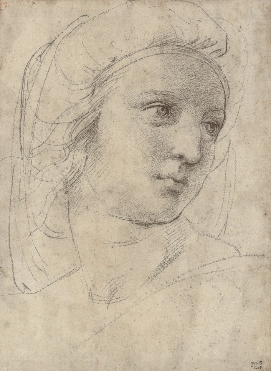 Kopf einer Muse von Raffaello Sanzio Raphael