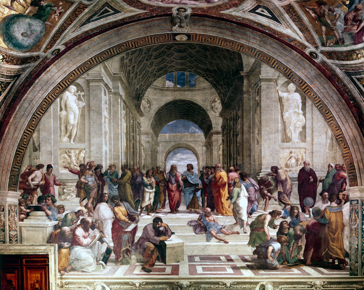 Die Schule von Athen, ca. 1510 von Raffaello Sanzio Raphael