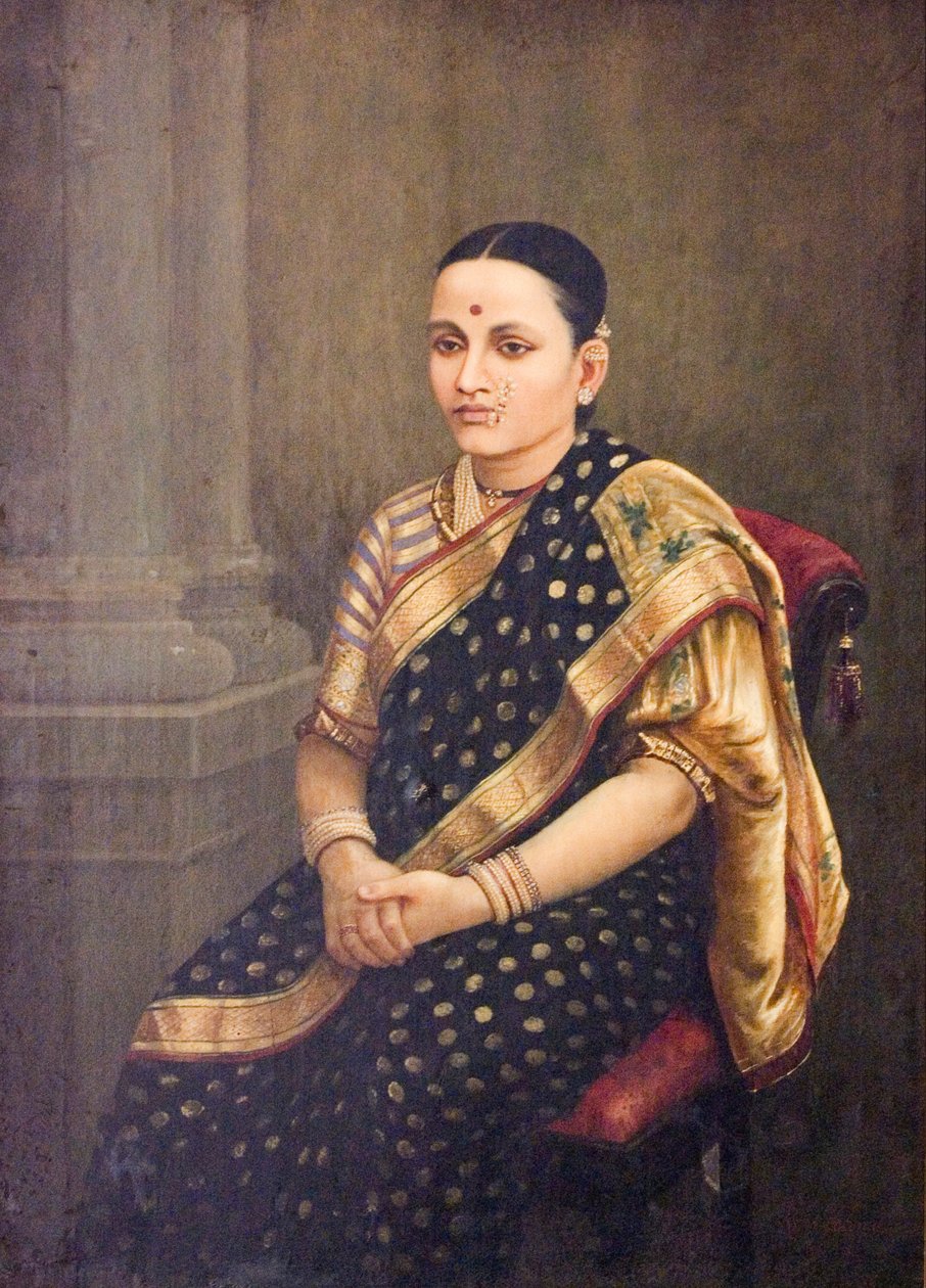 Porträt einer Dame von Raja Ravi Varma