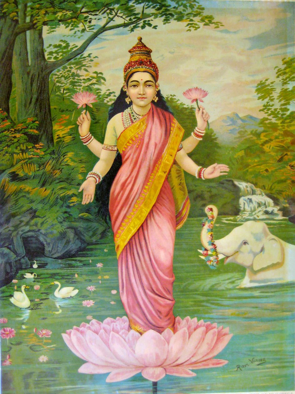 Lakshmi von Raja Ravi Varma von Raja Ravi Varma