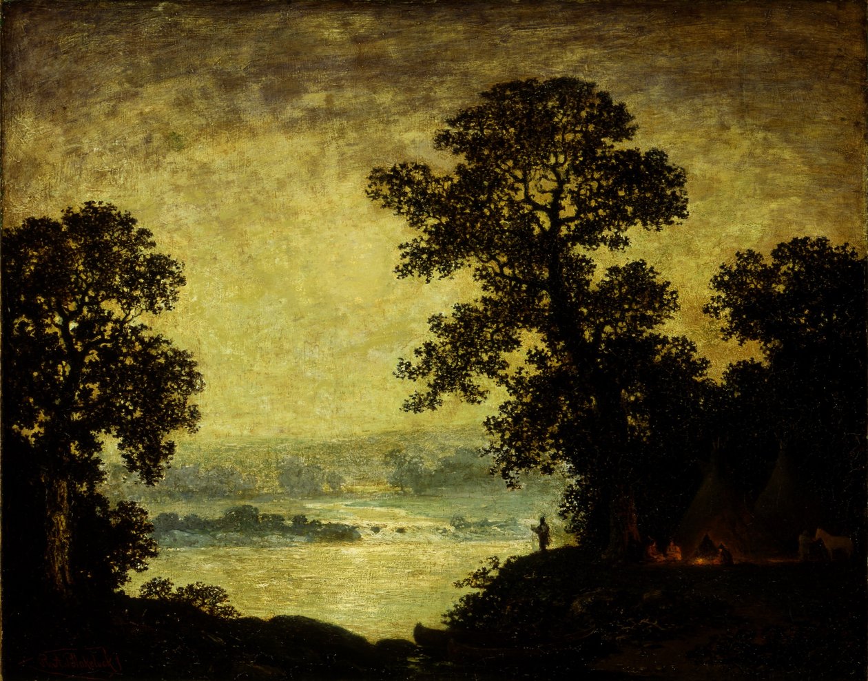 Mondschein, Indianerlager von Ralph Albert Blakelock
