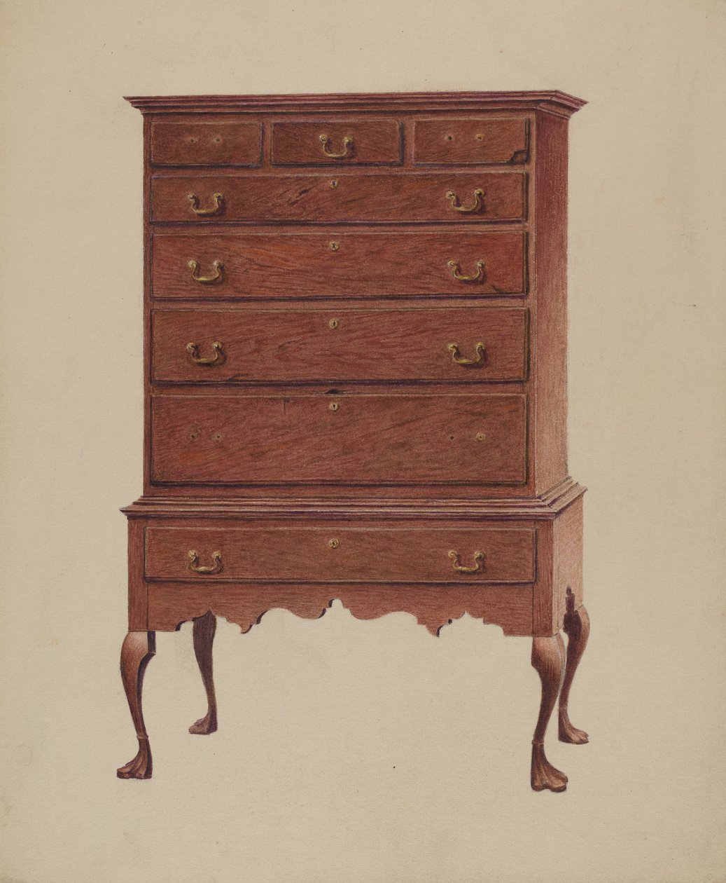 Früher amerikanischer Highboy von Ralph Boyer