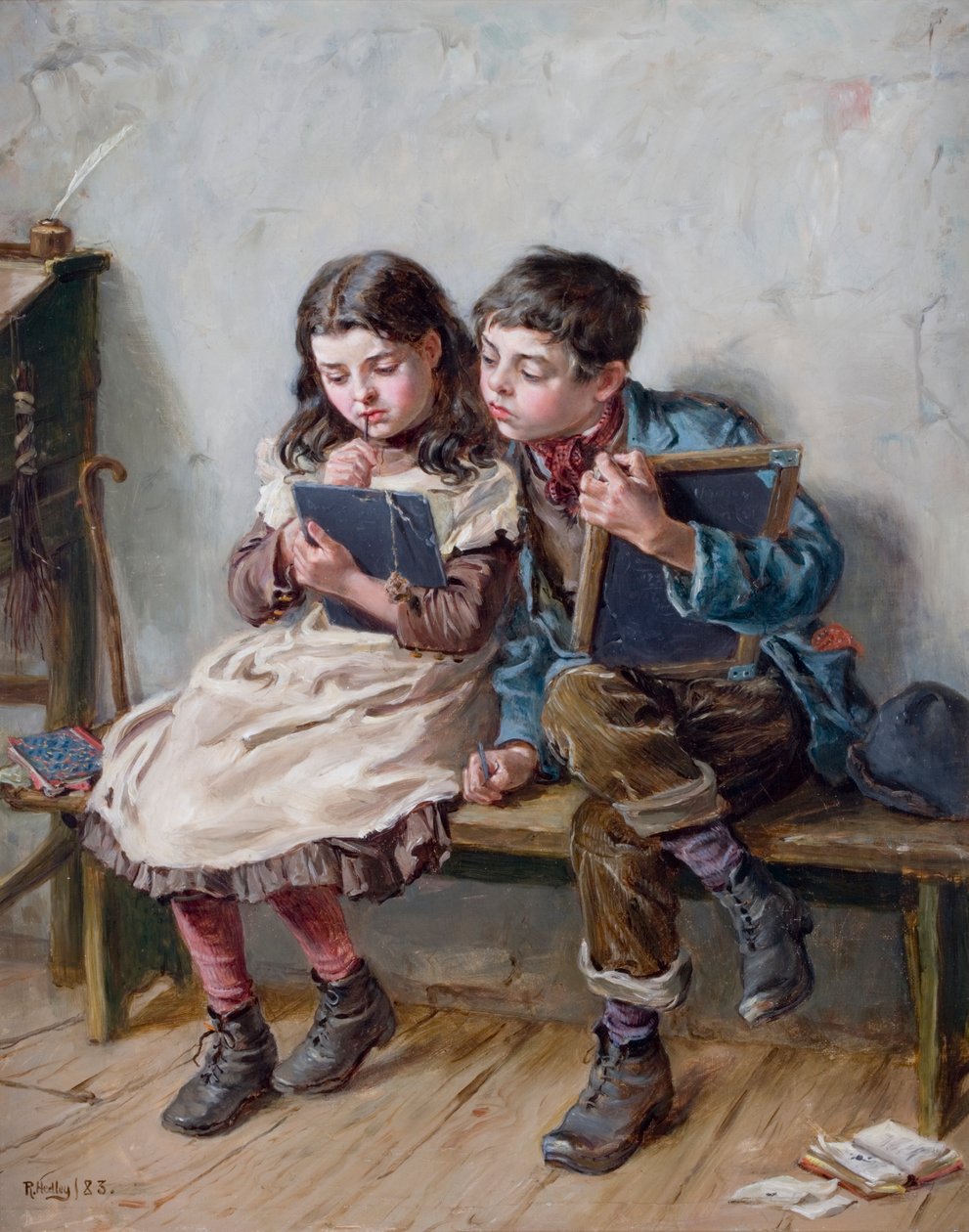 In der Schule, 1883 von Ralph Hedley