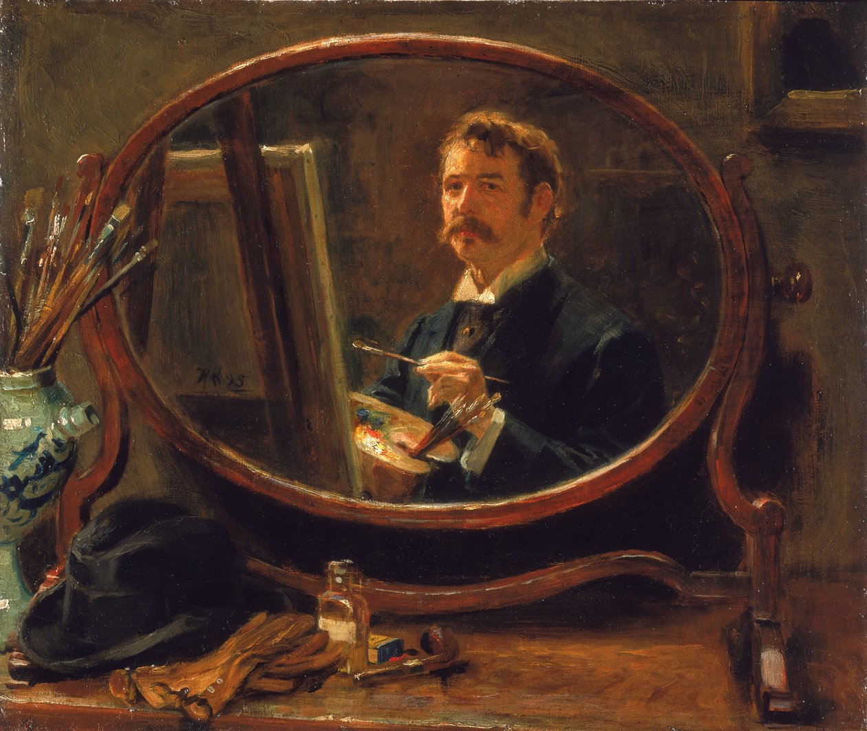 Selbstporträt, 1895 von Ralph Hedley